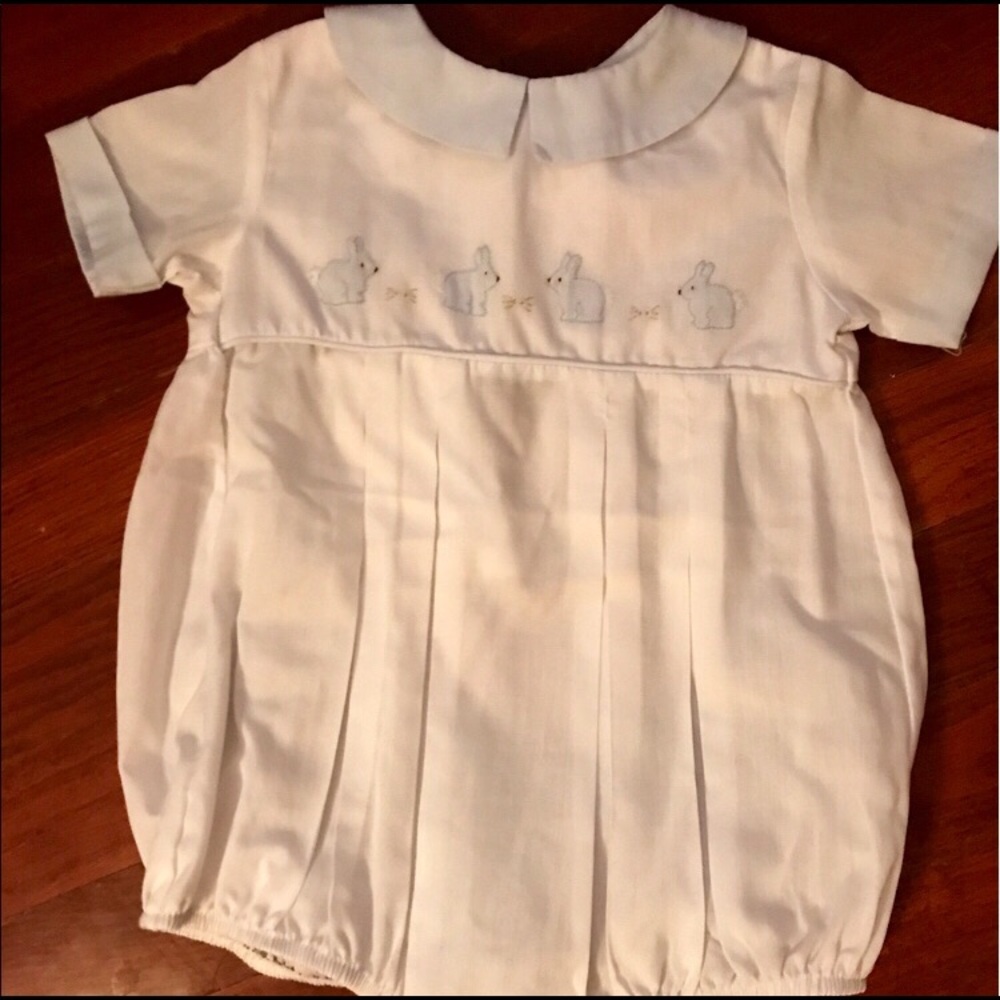 Baby Boy Bow Peep 1 piece Bubble Romper sz 3 MO